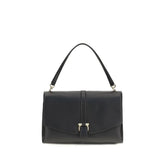 Ferragamo Black Calf Leather Bos Taurus Shoulder Bag