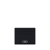Ferragamo Black Calf Leather Bos Taurus Wallet