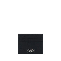 Ferragamo Black Calf Leather Bos Taurus Wallet