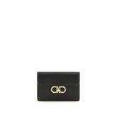 Ferragamo Black Calf Leather Bos Taurus Wallet