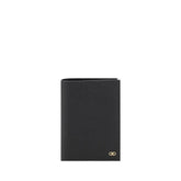 Ferragamo Black Calf Leather Bos Taurus Wallet
