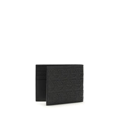 Ferragamo Black Calf Leather Bos Taurus Wallet