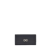 Ferragamo Black Calf Leather Bos Taurus Wallet