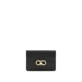 Ferragamo Black Calf Leather Bos Taurus Wallet
