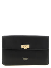 Ferragamo Black Calfskin Clutch Bag