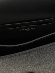 Ferragamo Black Calfskin Crossbody Bag