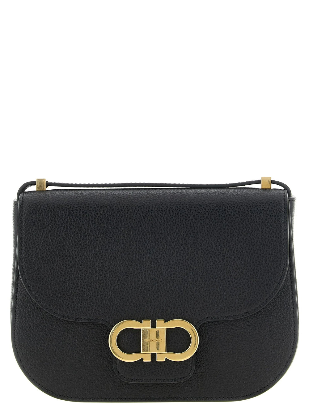 Ferragamo Black Calfskin Crossbody Bag
