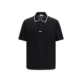 Ferragamo Black Cotton Polo Shirt