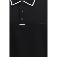 Ferragamo Schwarzes Baumwollpolohemd - S