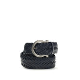 Ferragamo Blue Calf Leather Bos Taurus Belt - 115 cm / 46 Inches - Belts