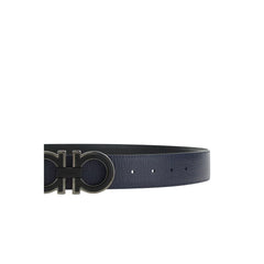 Ferragamo Blue Calf Leather Bos Taurus Regular Belt