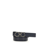 Ferragamo Blue Calf Leather Bos Taurus Regular Belt