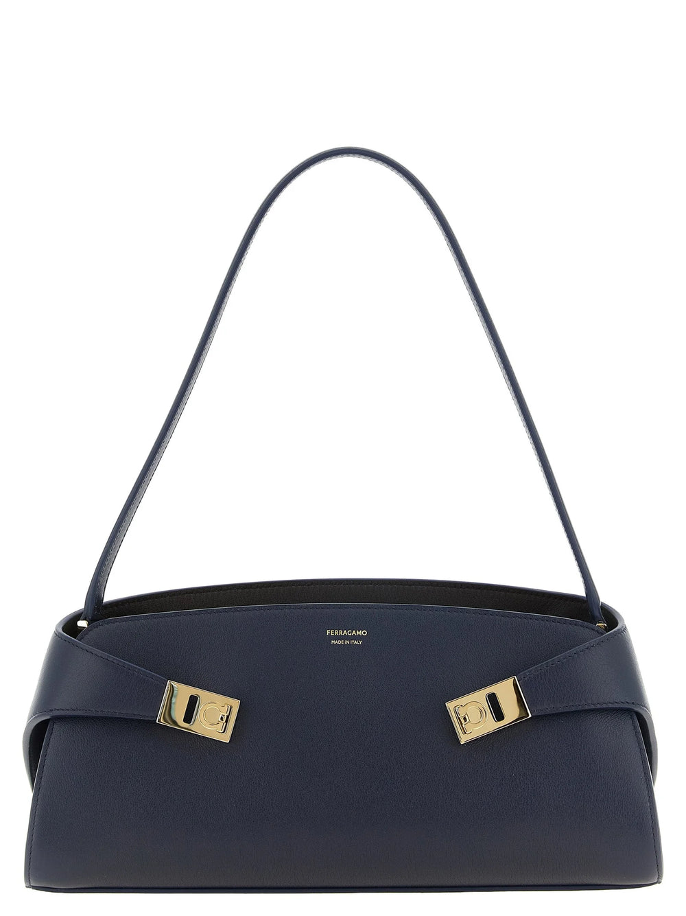Ferragamo Blue Calfskin Shoulder Bag