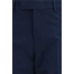 Ferragamo Blue Cotton Chino Pants