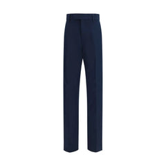 Ferragamo Blue Cotton Chino Pants