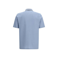 Polo en coton bleu Ferragamo