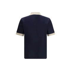 Ferragamo Blue Cotton Polo Shirt