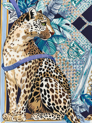 Ferragamo Blue Silk Foulard