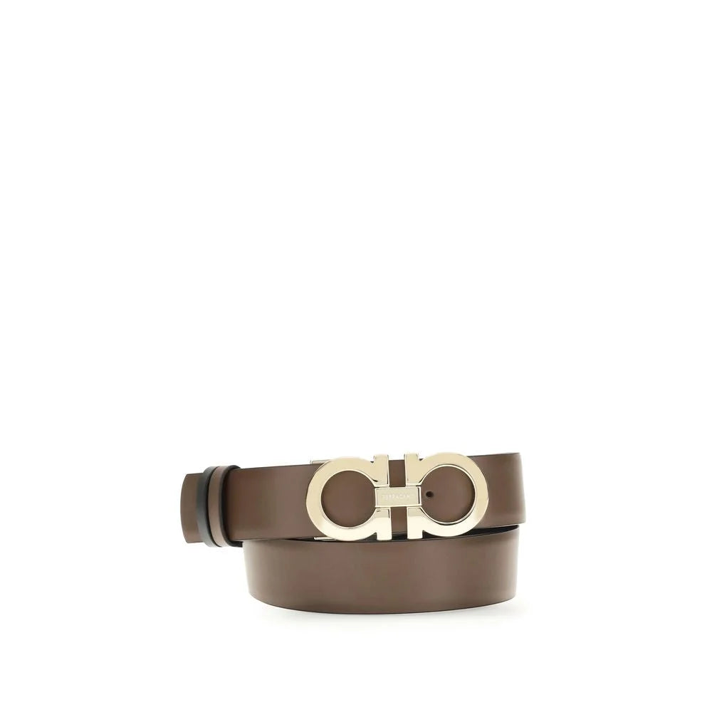 Ceinture Ferragamo marron en cuir de veau Bos Taurus classique