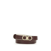 Ferragamo Brown Calf Leather Bos Taurus Thin Belt - 90 cm / 36 Inches