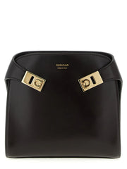 Ferragamo Brown Calfskin Crossbody Bag