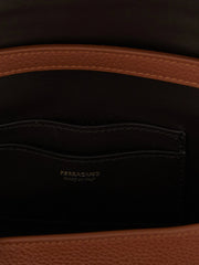 Ferragamo Brown Calfskin Crossbody Bag