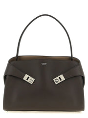 Ferragamo Brown Calfskin Shoulder Bag