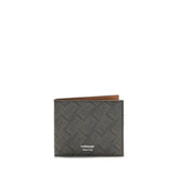 Ferragamo Gray Calf Leather Bos Taurus Wallet