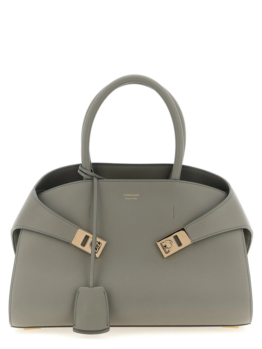 Ferragamo Gray Calfskin Handbag