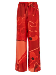 Ferragamo Multicolor Silk Casual Pants