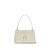 Ferragamo White Calf Leather Bos Taurus Shoulder Bag