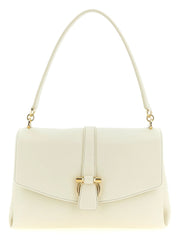 Ferragamo White Calfskin Shoulder Bag