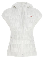 Ferragamo White Polyamide Sleeveless Jacket - IT44