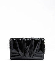 Ferrari Black GT patent leather bag with chain - Cross Body Bags