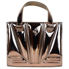 Ferrari Gray Leather Handbag - Satchel Bags