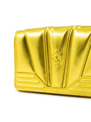 Ferrari Metal Yellow GT patent leather bag with chain - Cross Body Bags