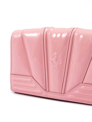Ferrari Pink GT patent leather bag with chain - Cross Body Bags