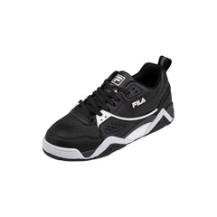 Fila Black And White Leather Low Top Sneakers - EU40/US10
