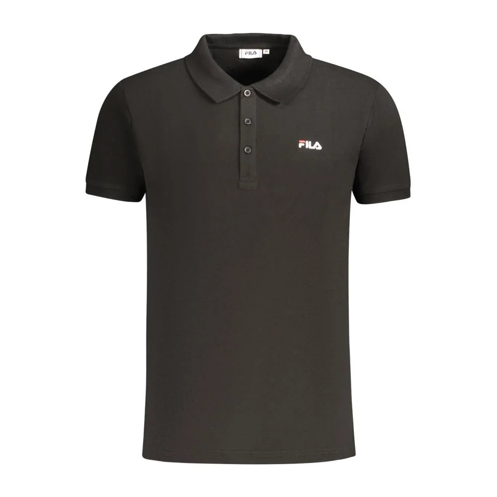 Fila Black Cotton Men Polo Shirt - Polos