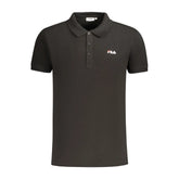 Fila Black Cotton Men Polo Shirt - Polos
