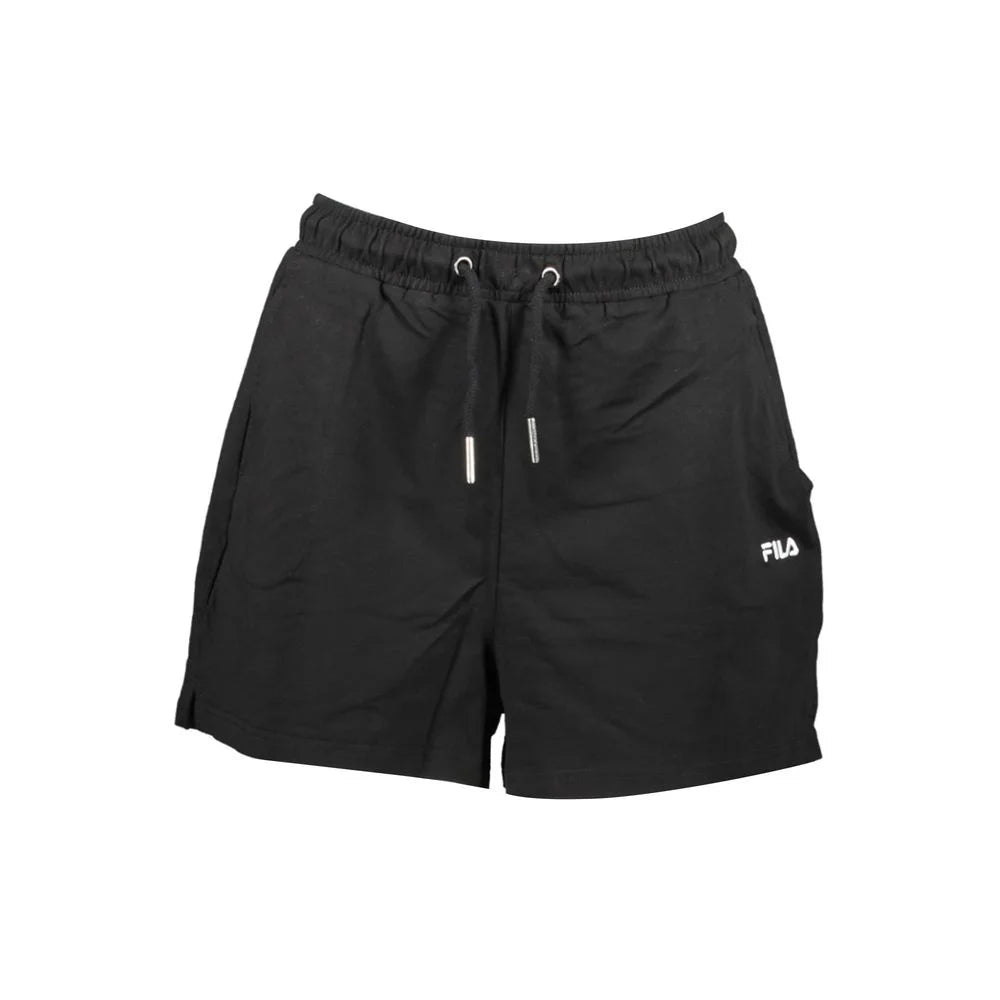 Fila Black Cotton Pant - Jogger Shorts