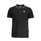Fila Black Cotton Polo Shirt - Polos