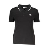 Fila Black Cotton Polo Shirt - Polos