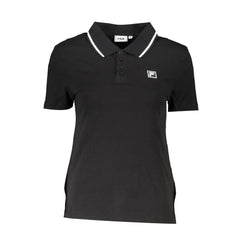 Fila Black Cotton Polo Shirt - Polos