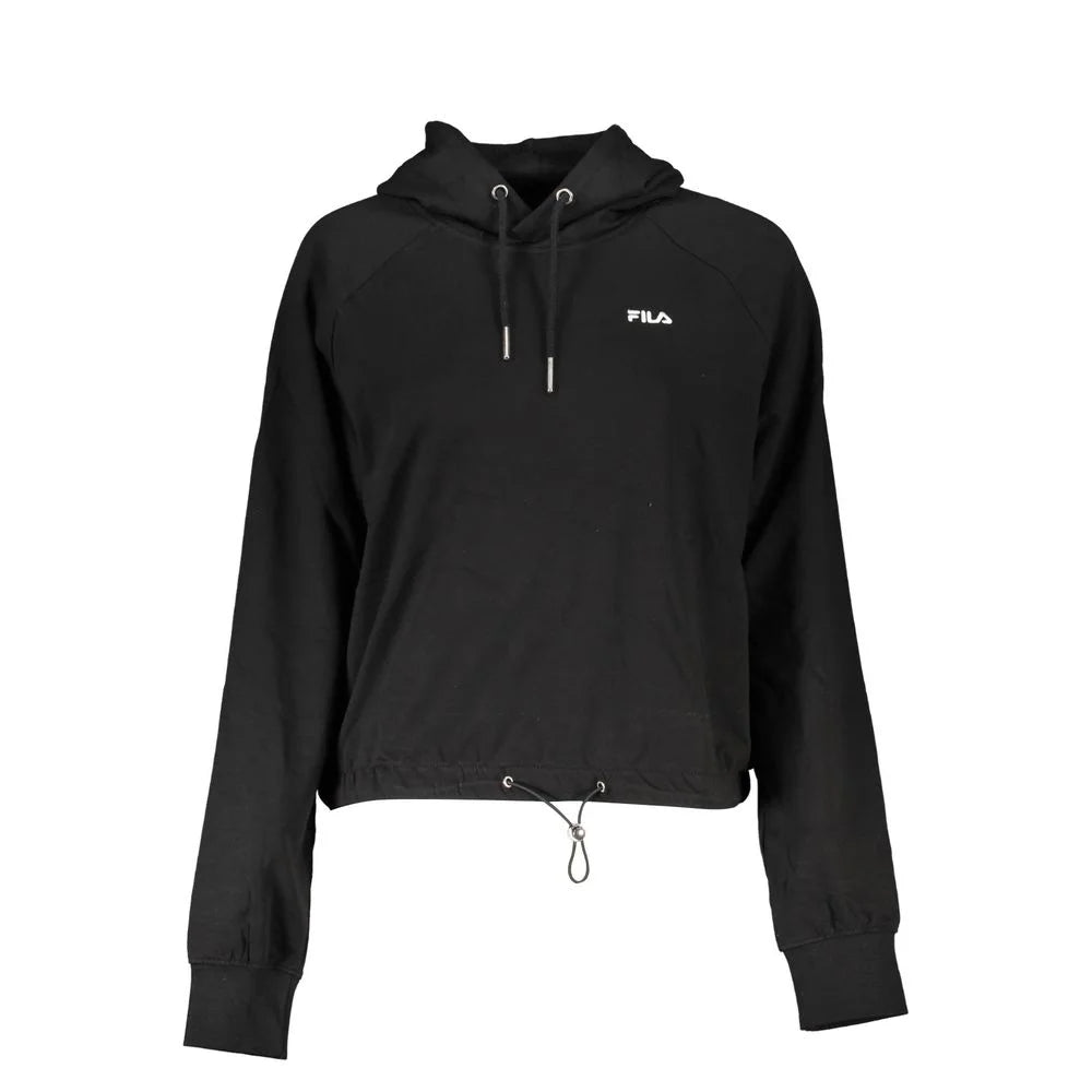 Fila Black Cotton Women Sweater - Hoodies