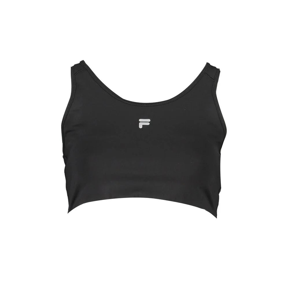 Fila Black Polyester Women Sports Bra - XS - Sports Bras