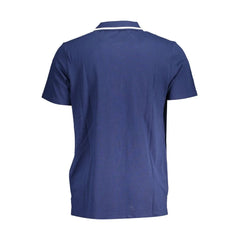 Fila Classic Blue Cotton Polo with Contrast Details - S - Polos
