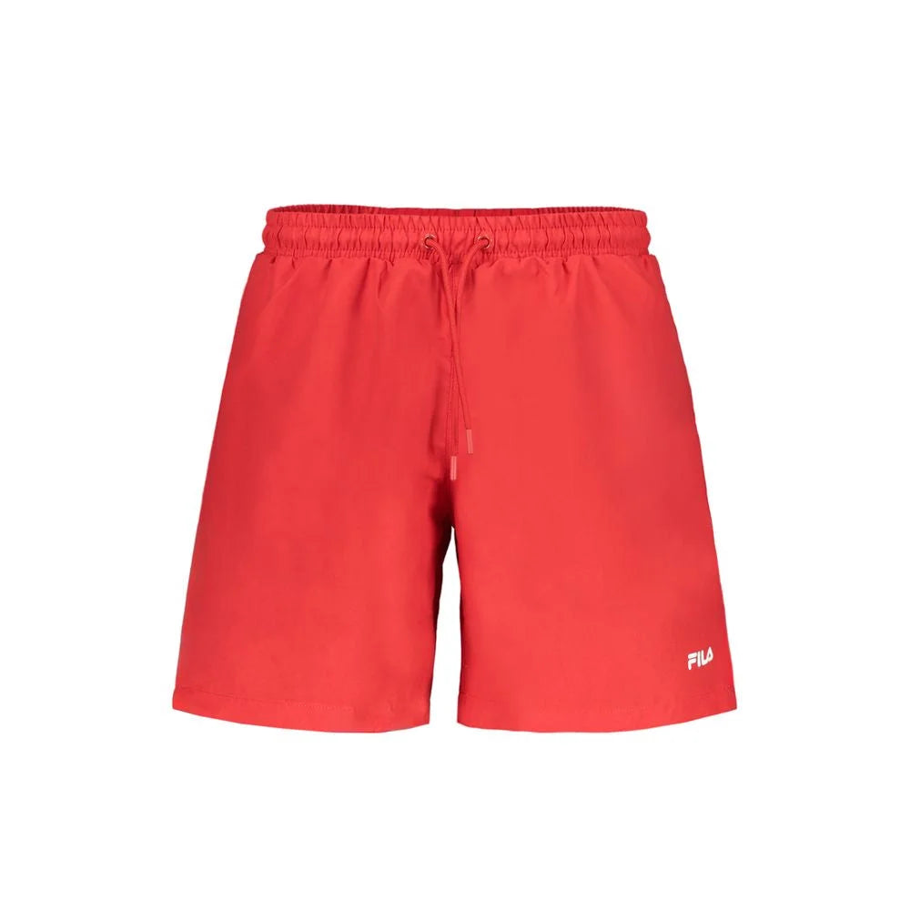 Fila Red Polyester Swimwear - Swim Boxers