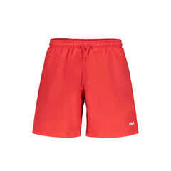 Fila Red Polyester Swimwear - Swim Boxers