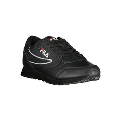 Fila Sleek Black Lace-Up Sport Sneakers - Sneakers